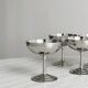 Set of 6 very small silver-plated metal bowls Letang Remy
