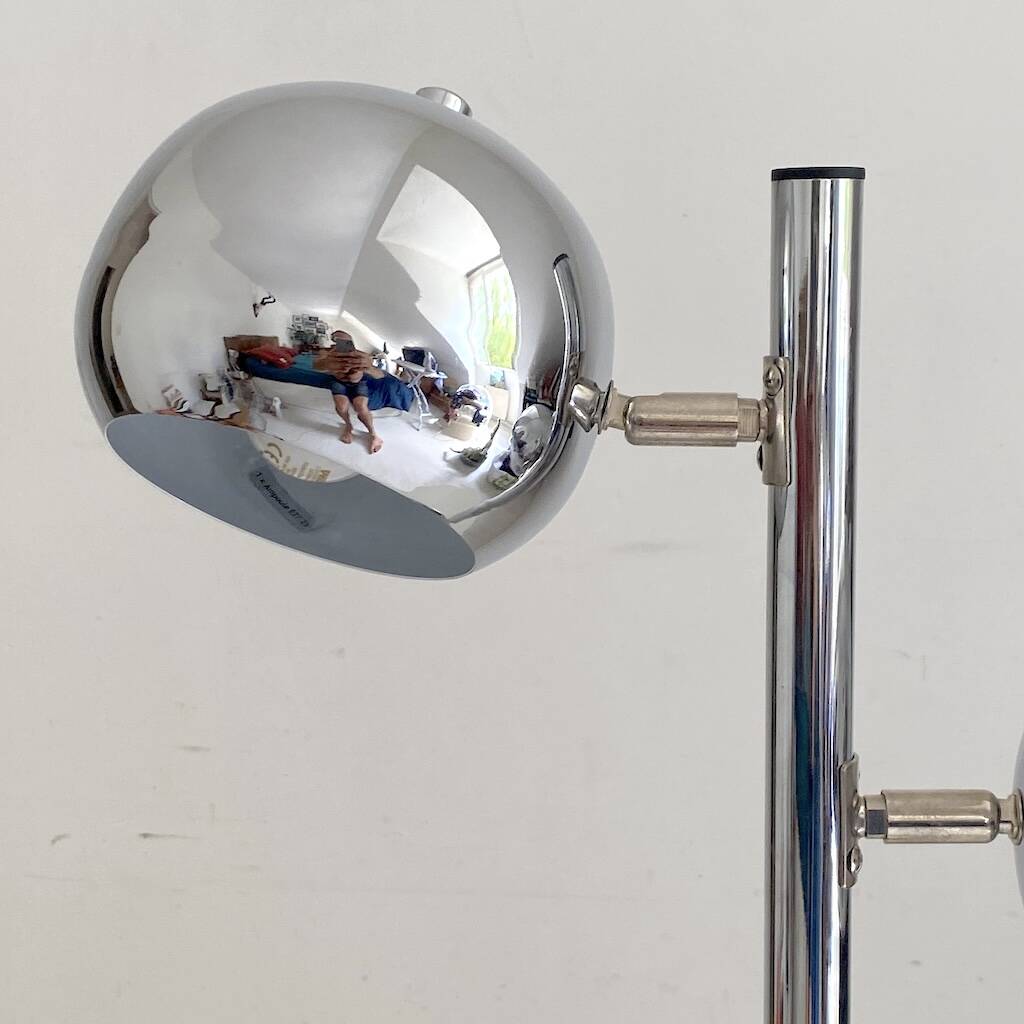 Lampe chromée vintage 1970's