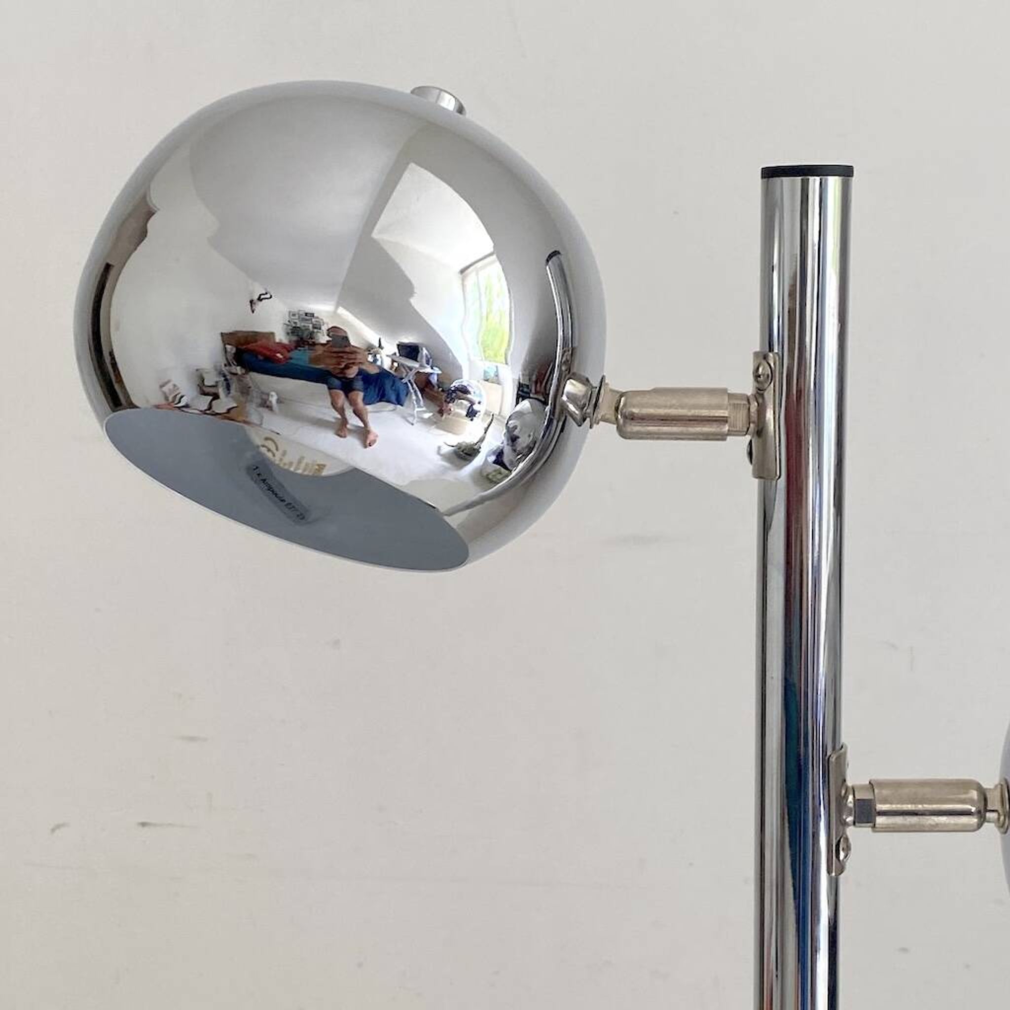 Lampe chromée vintage 1970's