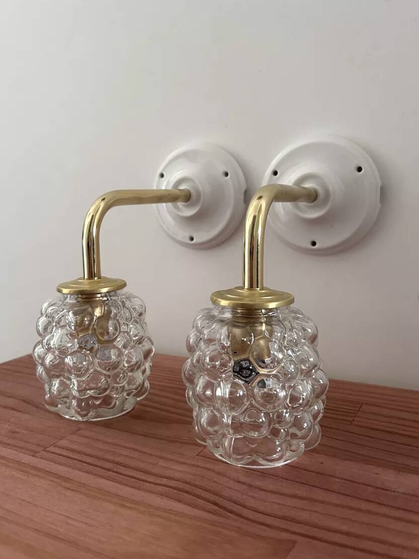 Bubble glass wall lights