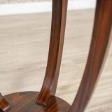 Late 20th Century Art Deco Round Mahogany Side Table, 1950s