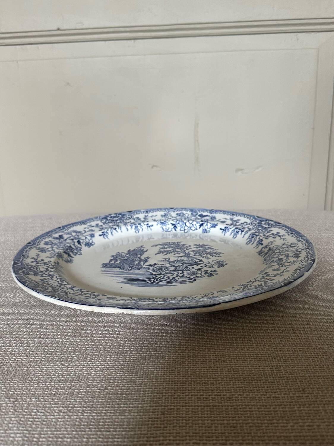 Large round antique dish