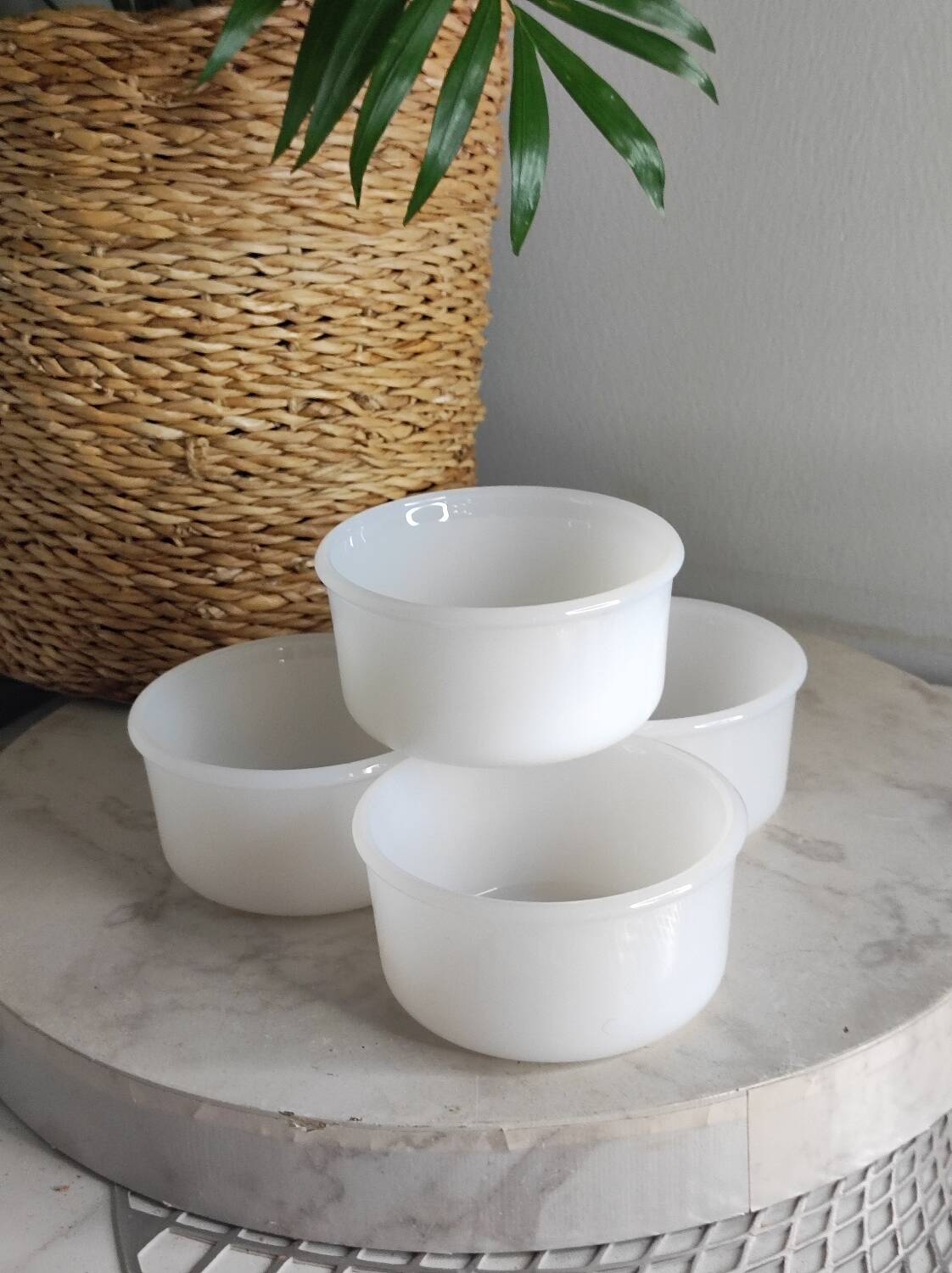 Vintage Arcopal Opaline Ramekins