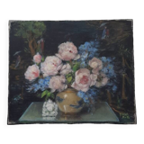 Chinese shadow painting and old roses