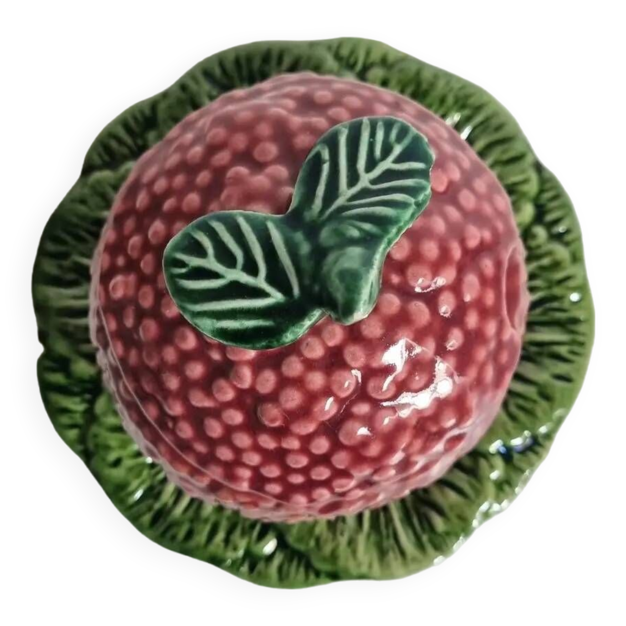 Vintage raspberry slush sugar jam pot