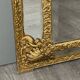 Large antique gilded metal mirror, 19th century