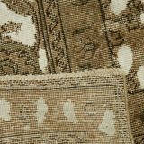 Handmade Oriental Decorative 1980s 290 cm x 365 cm Beige Wool Carpet