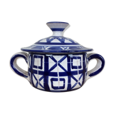 Bonbonnière sucrier Robert Picault, blue ceramic