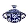 Bonbonnière sucrier Robert Picault, blue ceramic