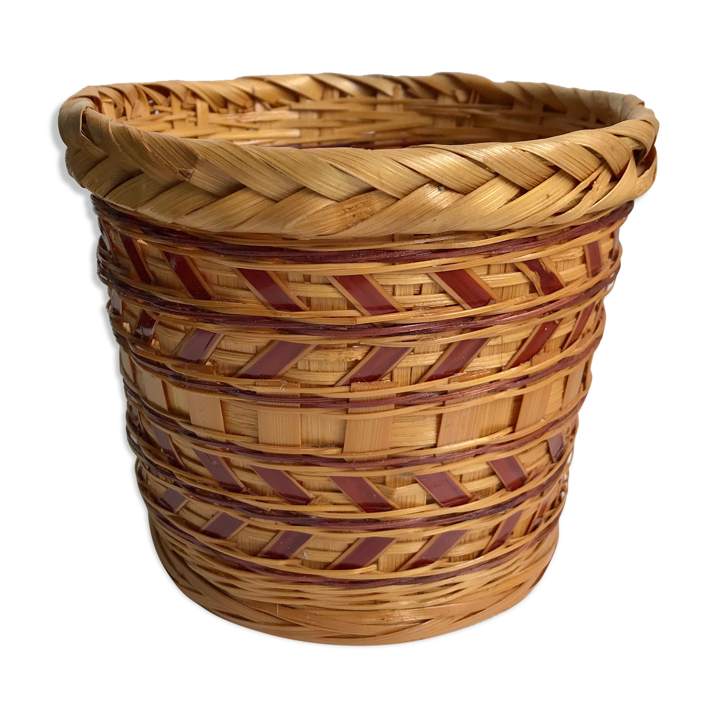 Rattan pot cover 70s