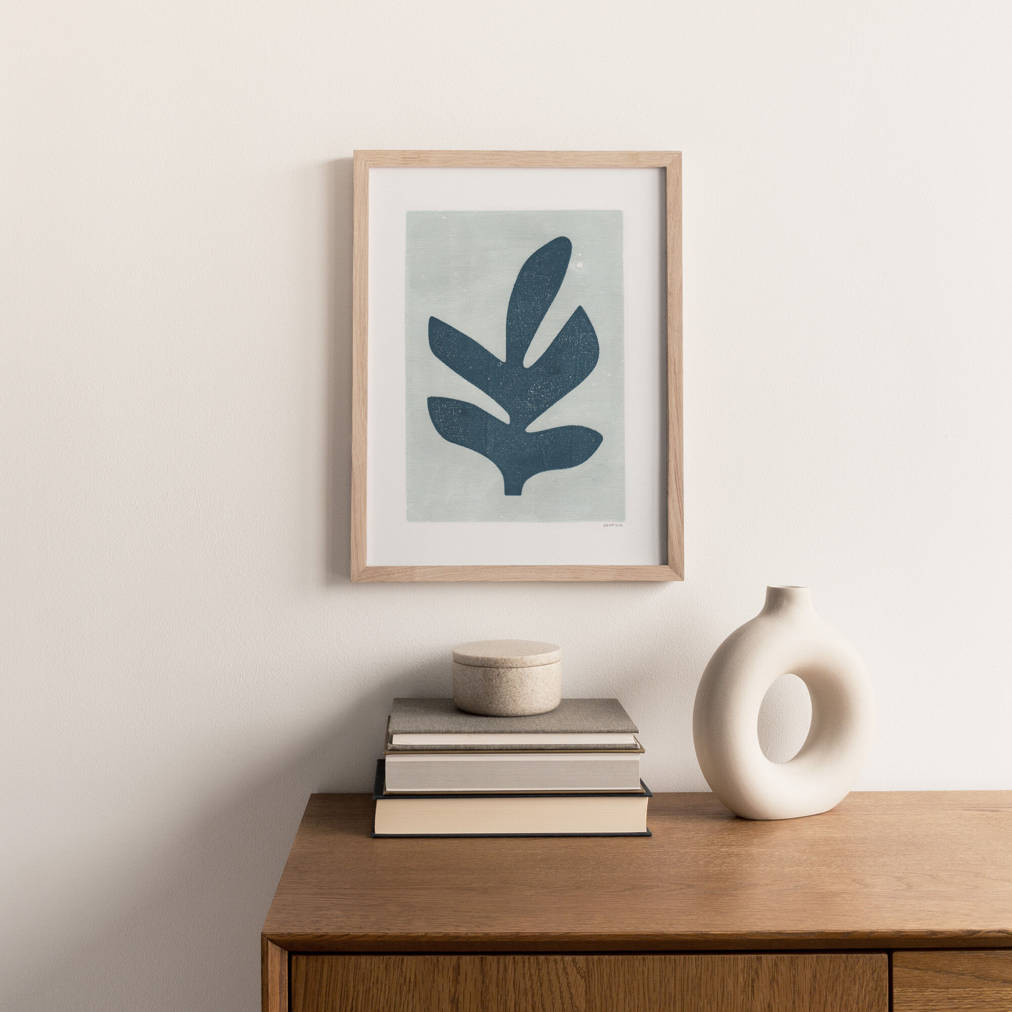 Painting on paper, illustration M255, signed Eawy