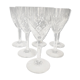Set de 6 verres à vin en cristal taillé de Saint Louis modèle Chantilly