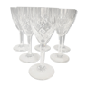 6 Glass of cut crystal wine from Saint Louis Chantilly model