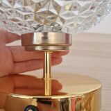 Vintage diamond-cut glass touch lamp
