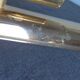 Pair of brass and curved glass wall lamps from the 80s
