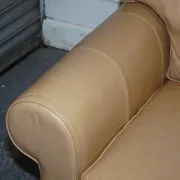 Brown Leather Two-Seater Sofa by Multi York England