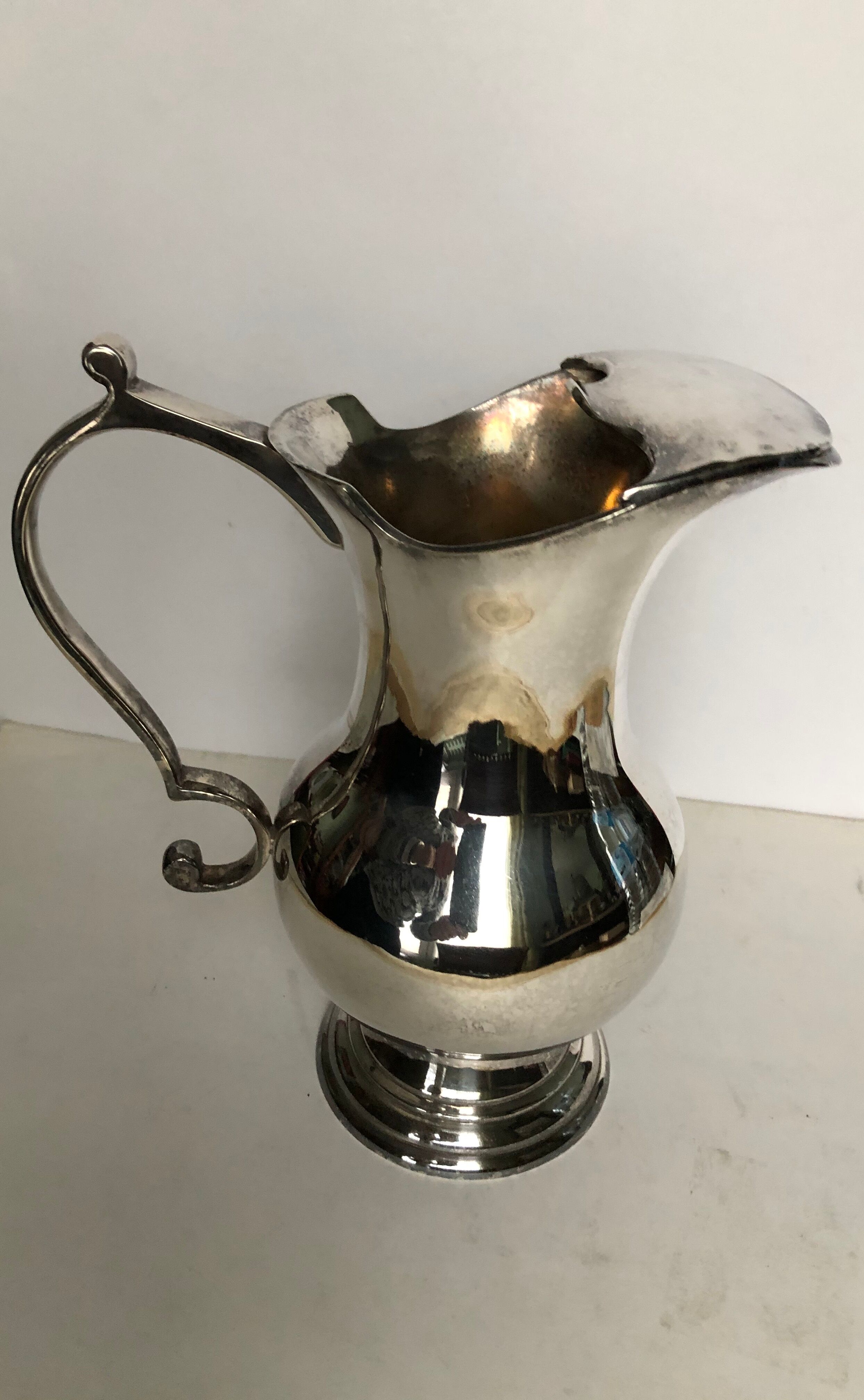 Silver metal pitcher
