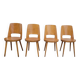 Series of 4 Baumann bistro chairs model Mondor 1950 vintage