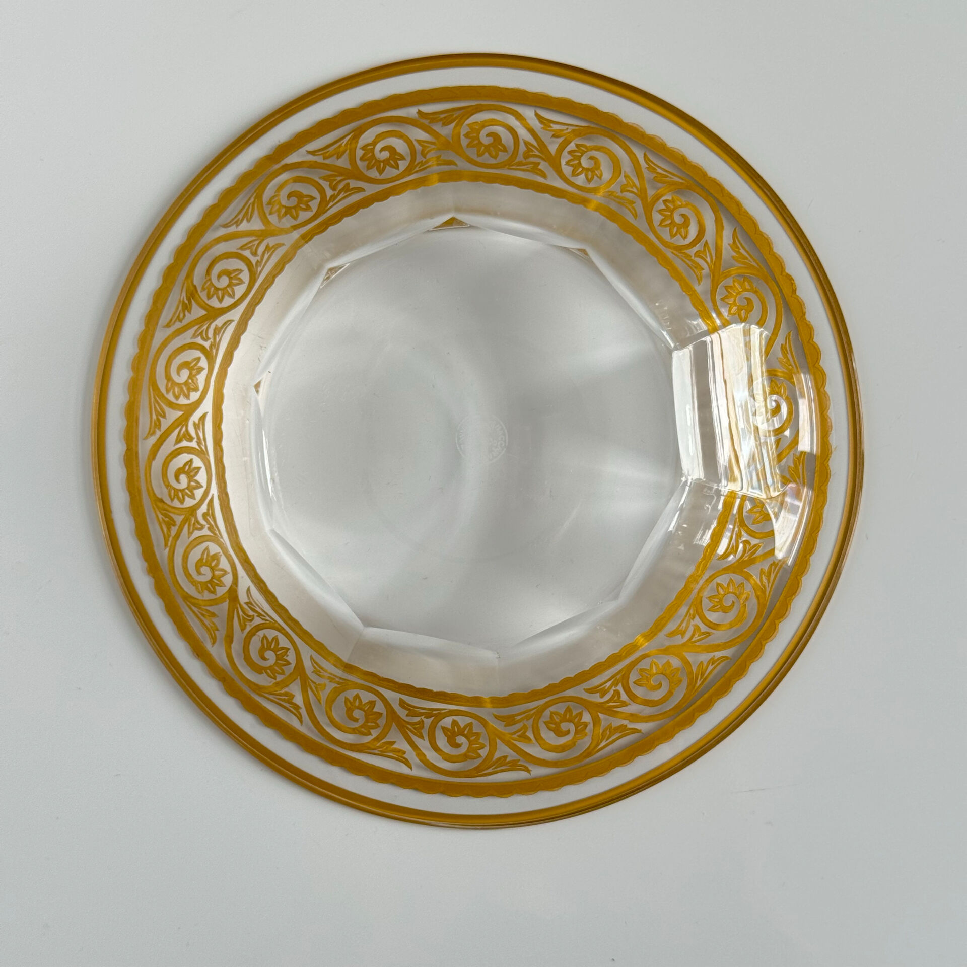 Baccarat Crystal Tray – Golden Frieze
