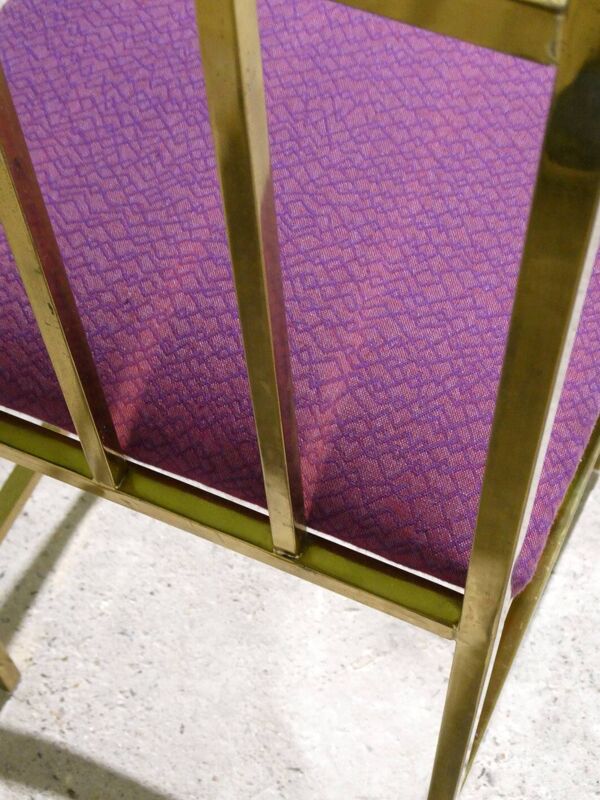 petite chaise d'appoint en métal doré