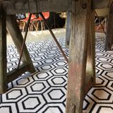 Farm table on trestles