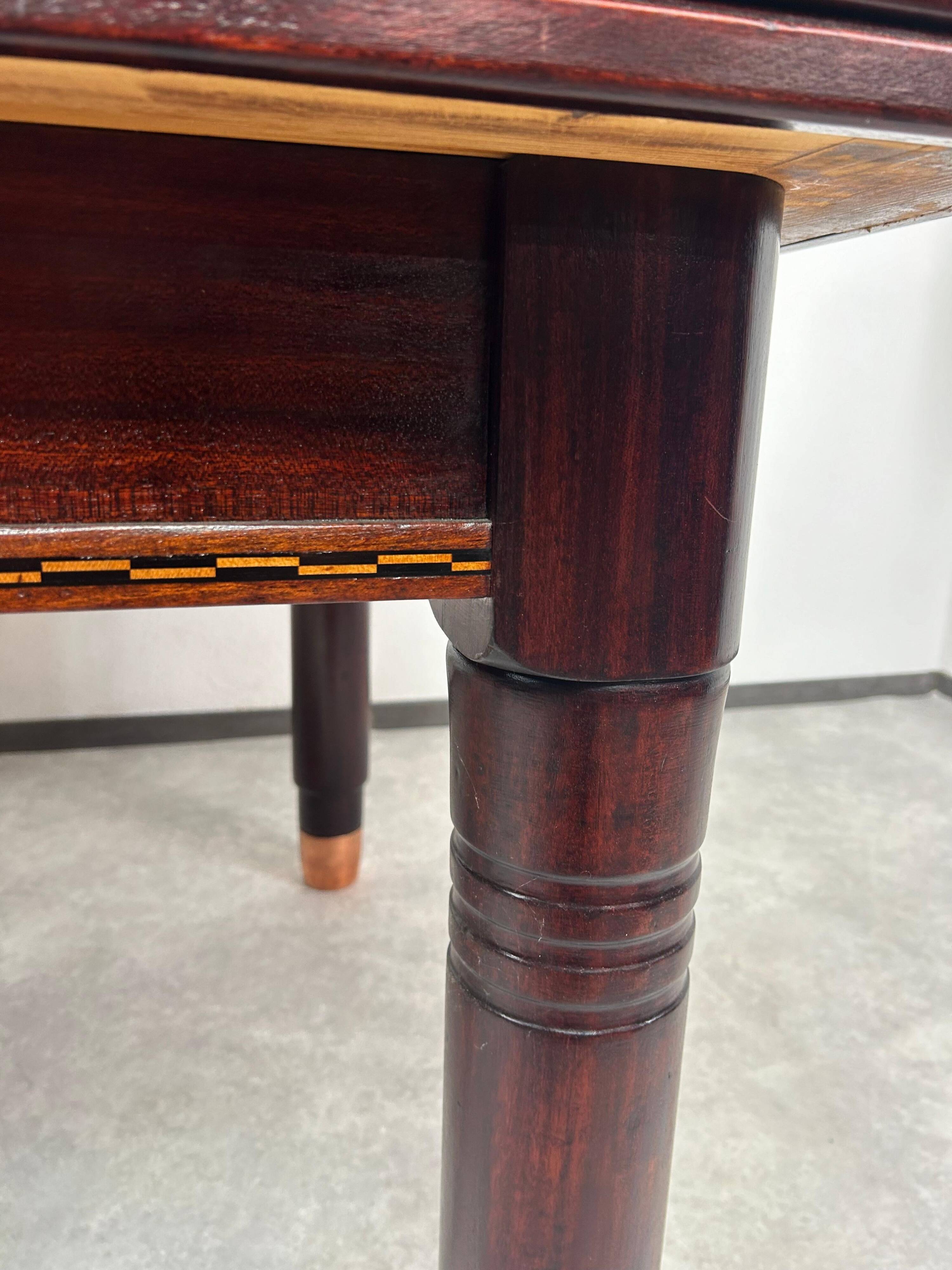Large dining table in the Secession style by Karoly Lingel, Budapest.