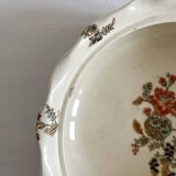 Polychrome ironstone sponge holder bowl Sarreguemines