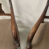 Paire de fauteuils a crosse en acajou XIX siècle