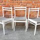 Set of 3 vintage stol kamnik white wooden chair: 1970s scandinavian design