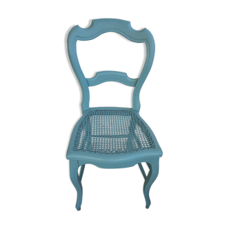 Chaise ancienne peinte en bleu