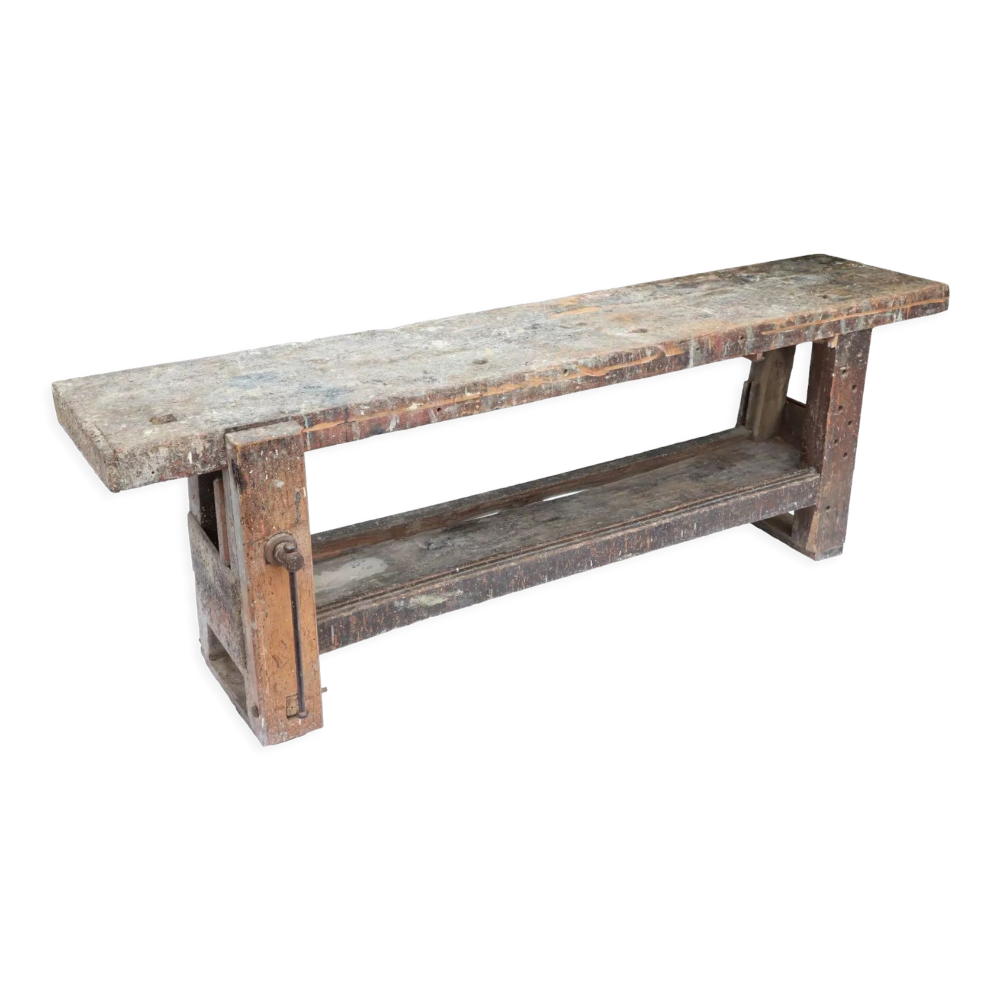Wooden workbench xxl industrial character welder weathered 251cm