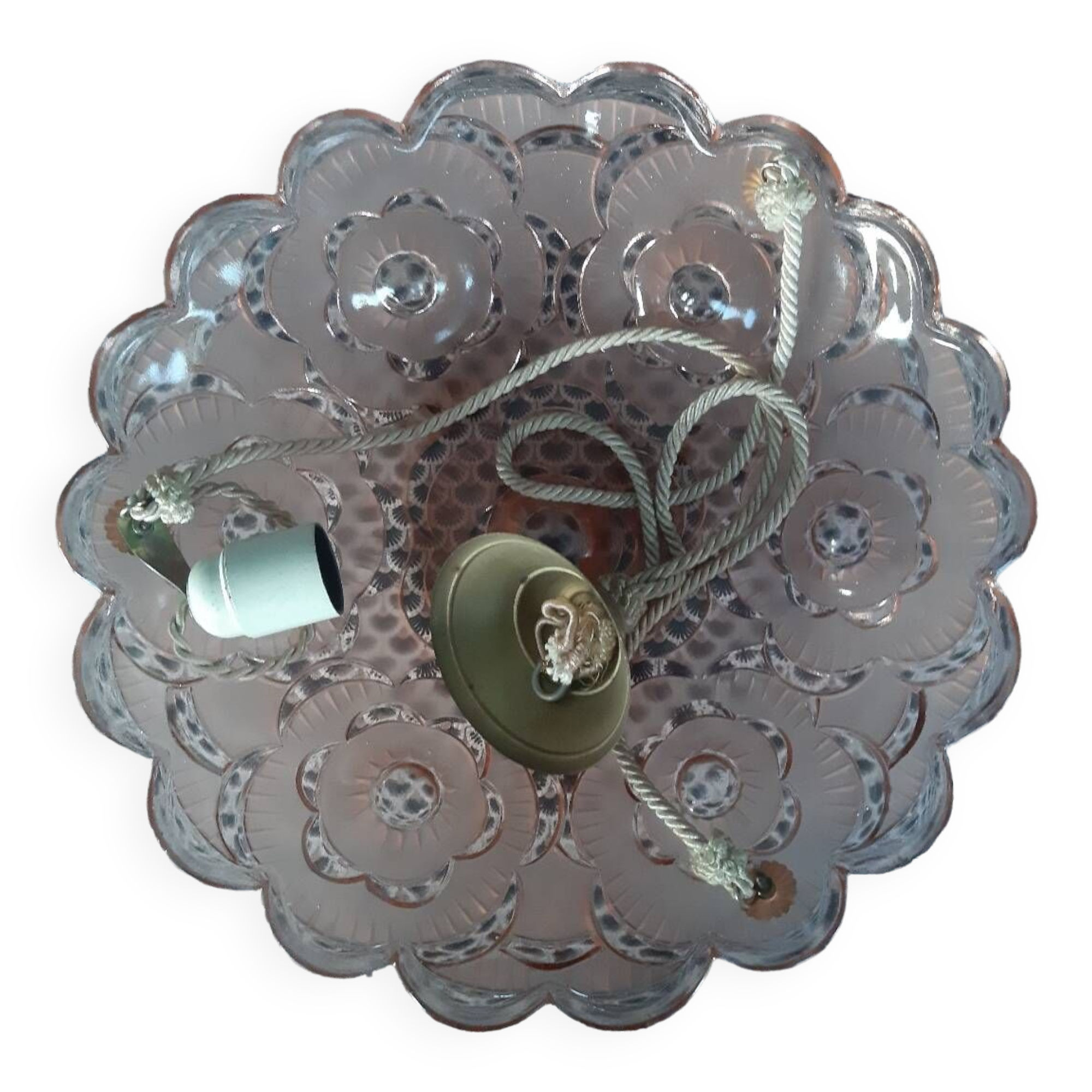 Colorful glass pendant light