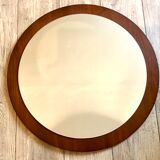 Vintage round mirror Scandi 1960-1980's teak