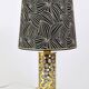 Lampe de table Rupert Nikoll milieu du siècle en tube de laiton et verre à bulles, Autriche, années 1950