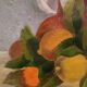 Tableau De La Fin Du 19ème Siècle, Signé, Fleurs, Citrons, Oranges. 67x43