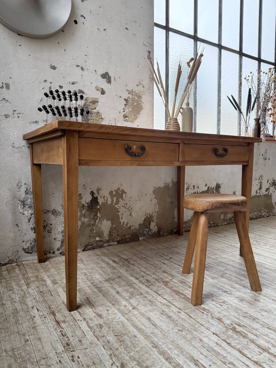 Oak veneer desk 1950
