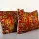Set of 2 vintage velvet cushion covers 56x38 cm
