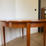 Scandinavian round table with compass legs