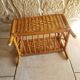 Vintage magazine holder in honey-colored rattan marrow