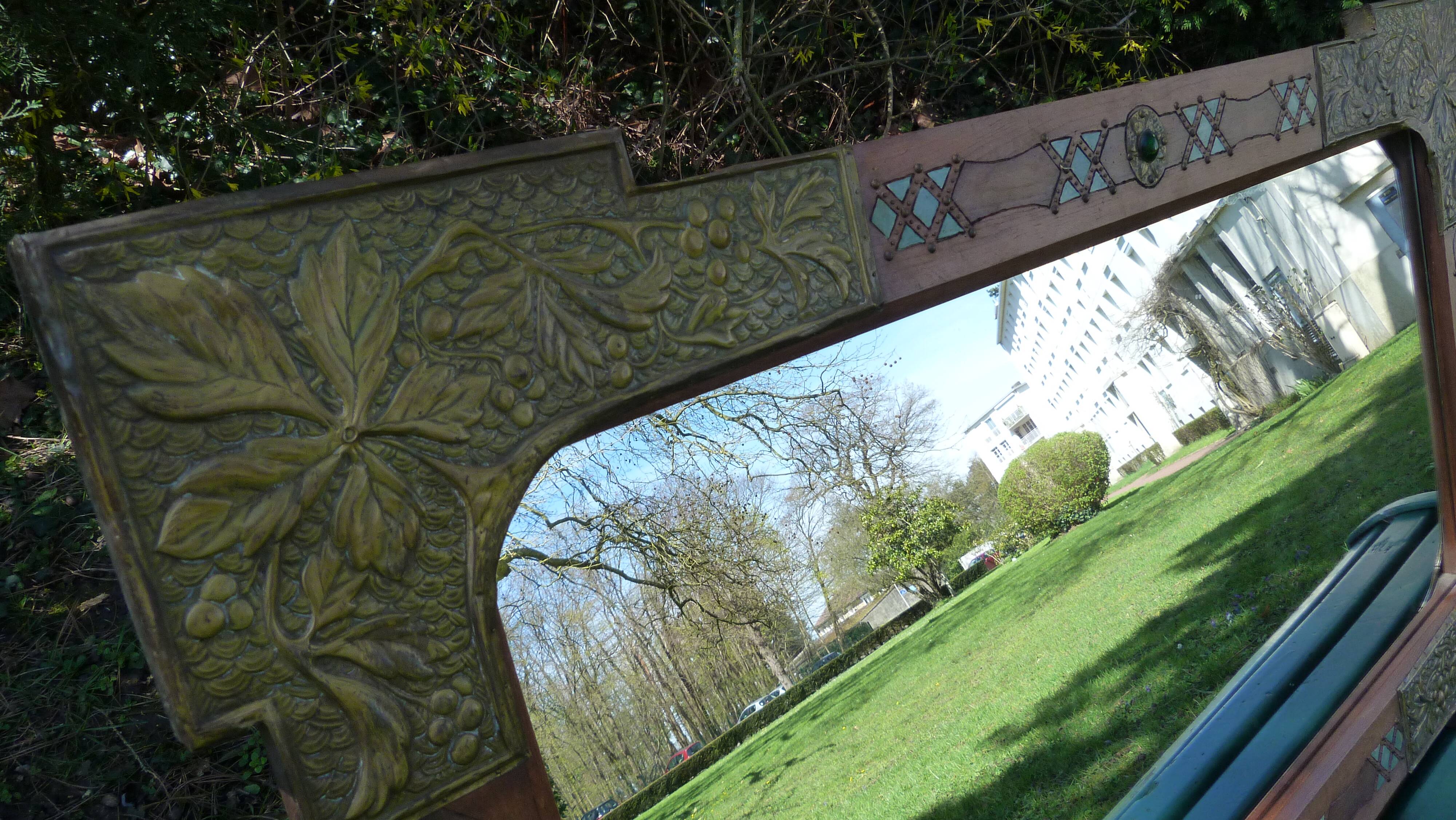 Rare art deco mirror 109x57cm