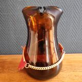 Carafe à Sangria Vintage Espagnole - Pichet en Verre Ambré Rétro