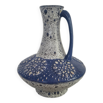 Large blue Ceramic jug, W.Germany ca.1970