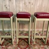 Set of 3 bar stools 1970