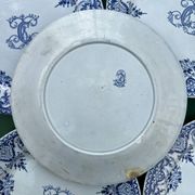 6 assiettes Gien série monogramme « 2nd choix »
