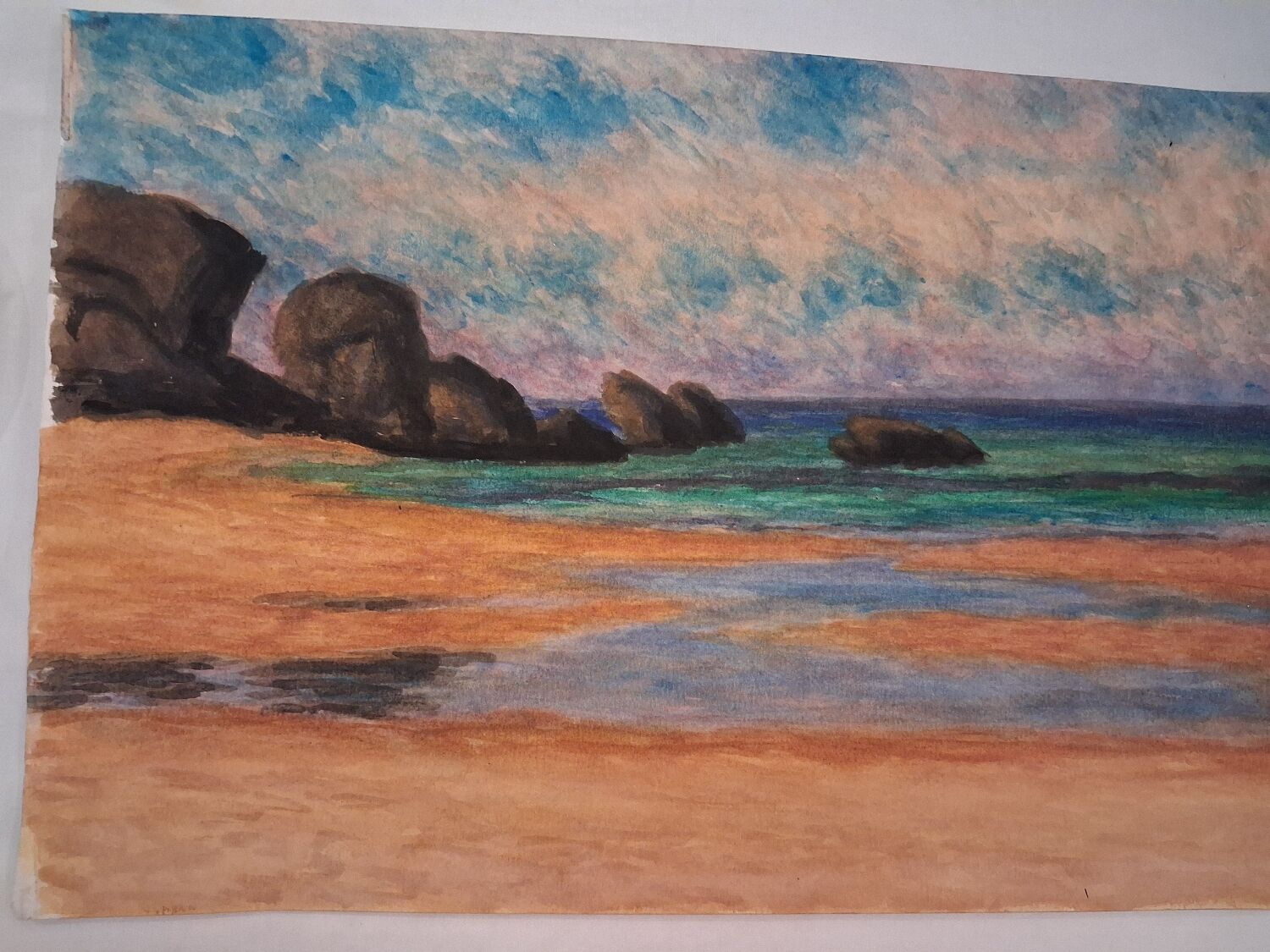 watercolour of Belle-Île