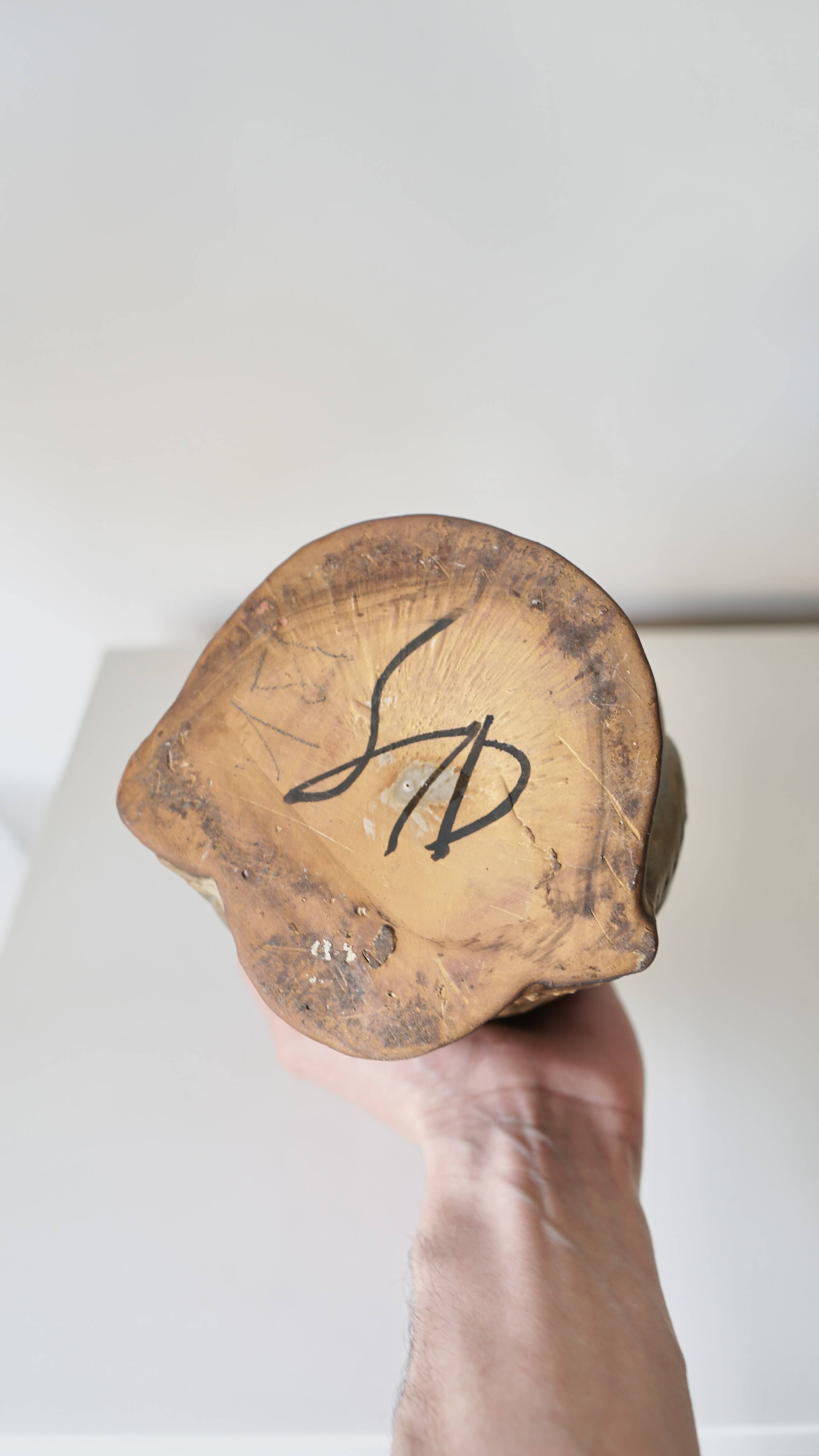 Ceramic owl sculpture - signed Agnès Escala - France, 1960s