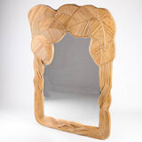 Miroir en rotin naturel