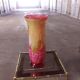LARGE BIOT BLOWN GLASS VASE, SABA FRERES