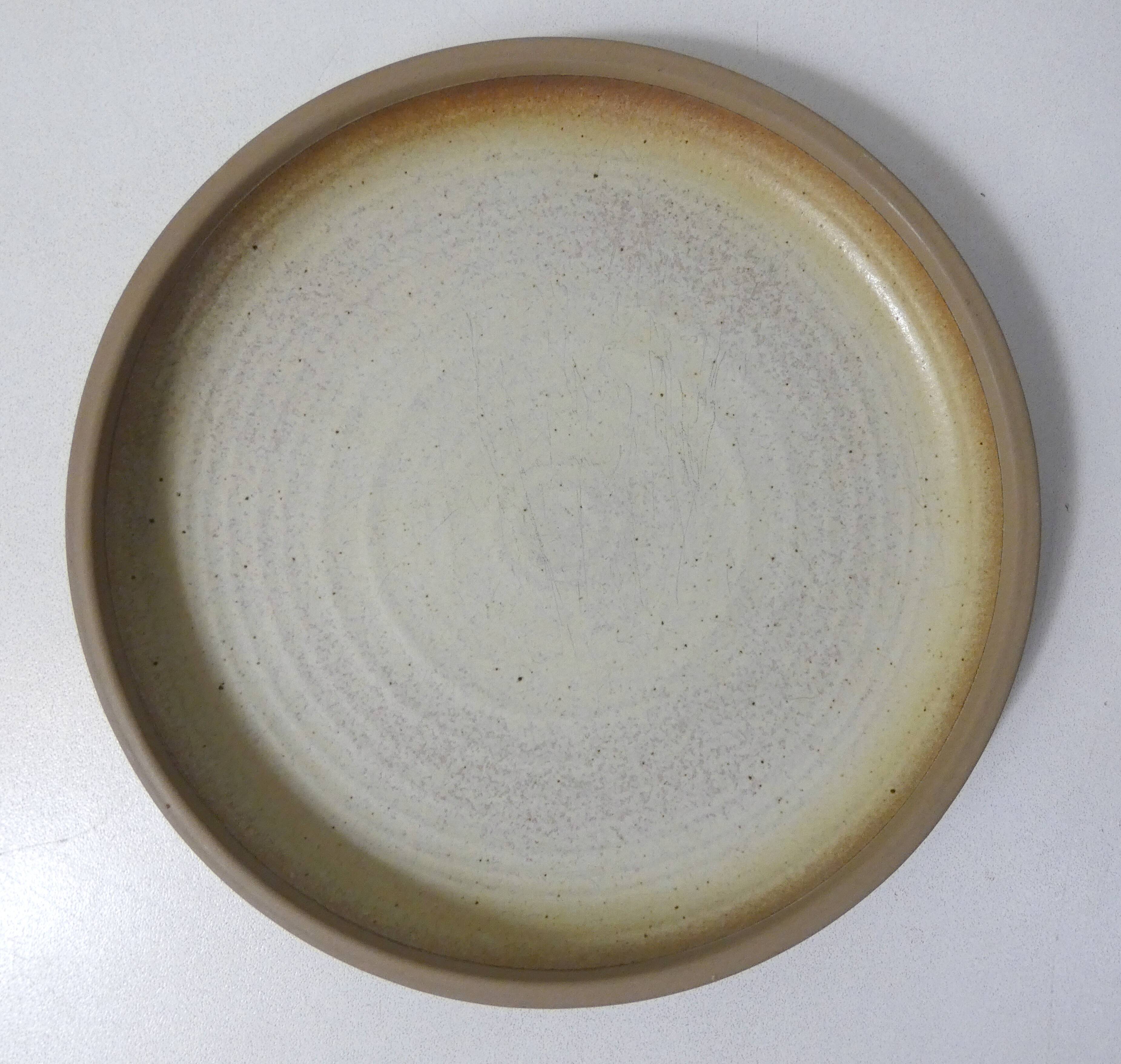 6 vintage stoneware dessert plates