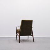 1960 Henryk Lis Mid Century Armchair in Forest Green Velvet